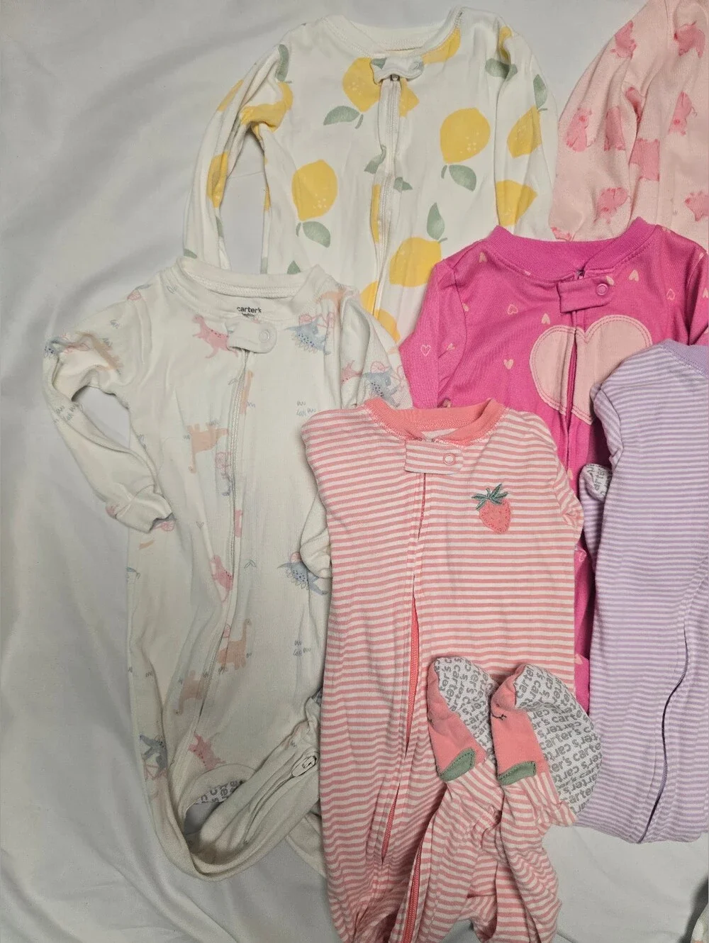 Carter's Baby Girl Footie Pajamas Bundle